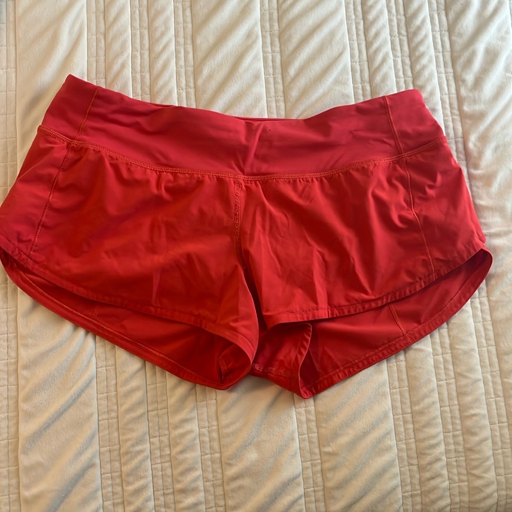 Lululemon Speed Up Red/Orange Shorts